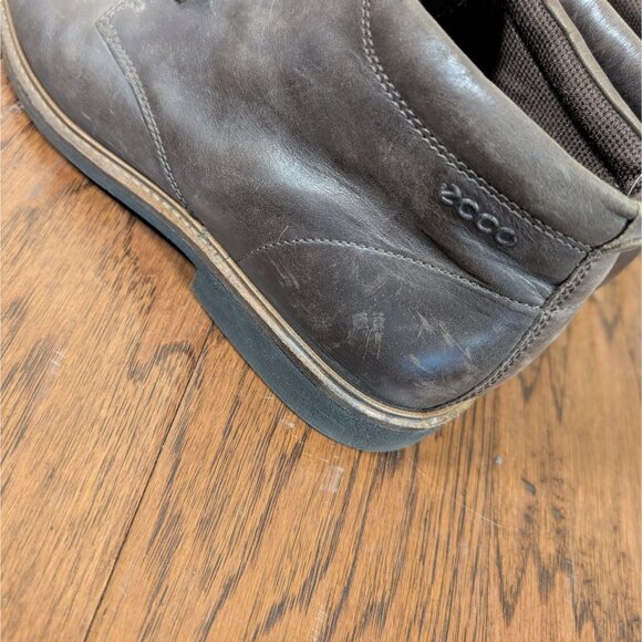 Ecco Findlay Chukka Lace up Leather Boots Chocolate Brown Men's size US 12 EU 46 - Picture 2 of 8
